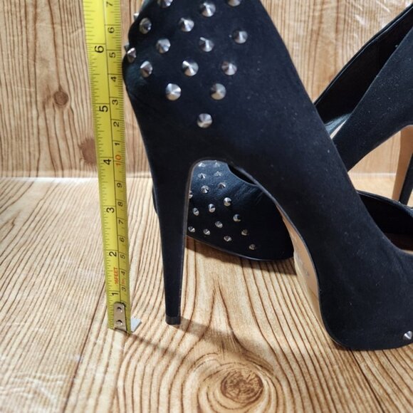 ALDO Michelino Black Studded Platform Pump Heels Size 40 / 9 - Picture 8 of 9